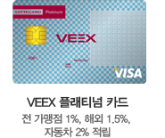 VEEX ÷Ƽ ī-   1%, ؿ 1.5%, ڵ 2% 